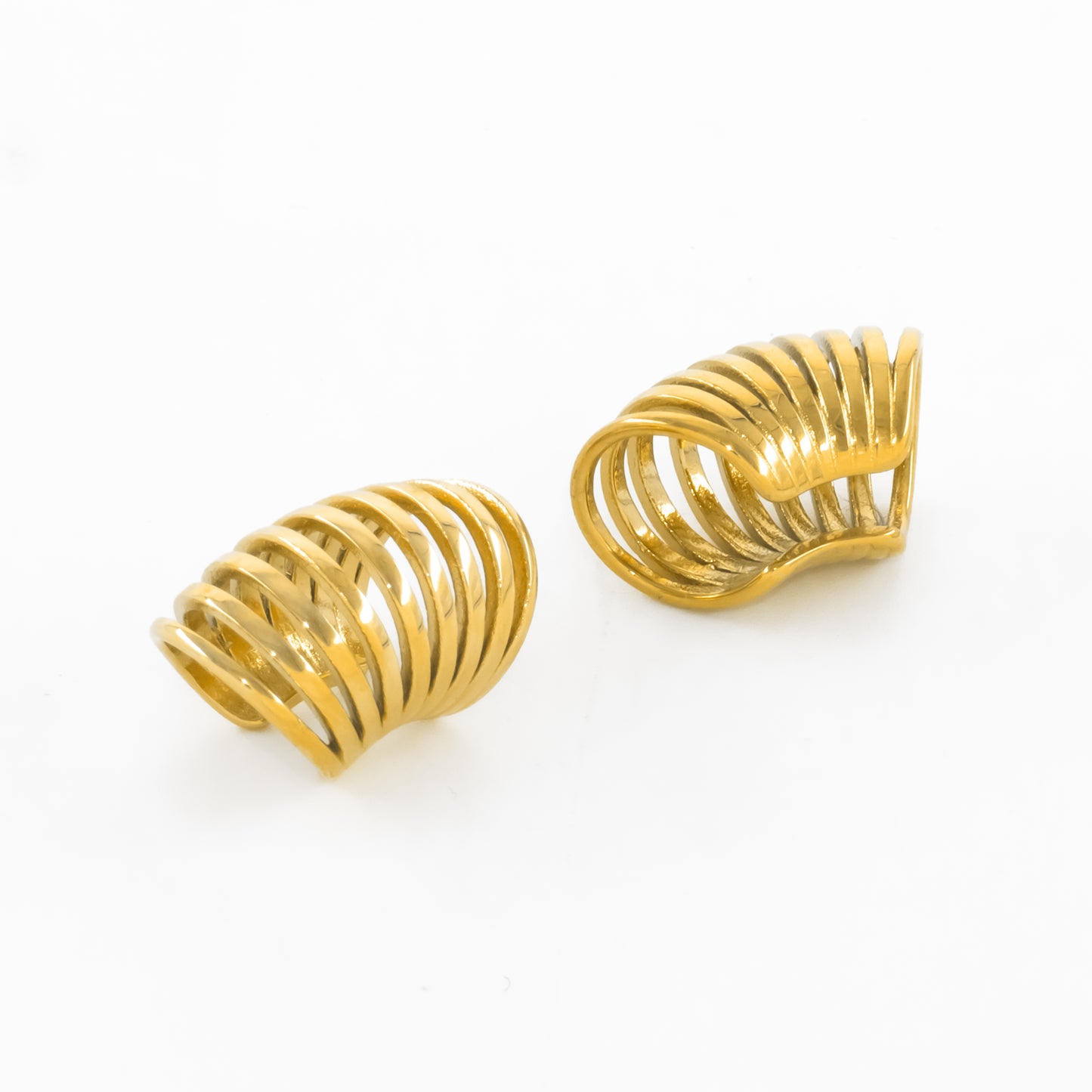 Gold Plated Multi Rings EarCuff