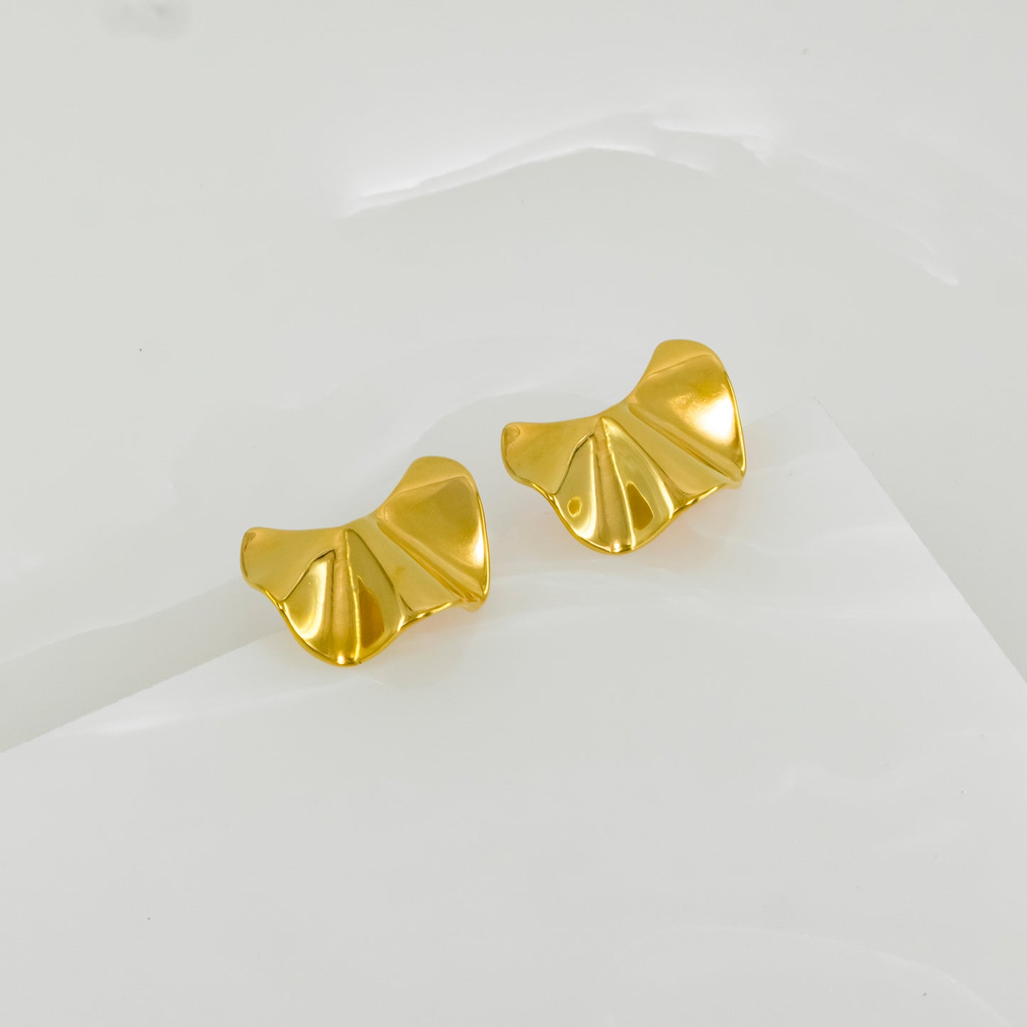 Origami butterfly stud