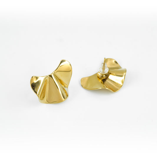 Origami butterfly stud