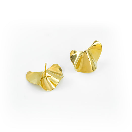 Origami butterfly stud