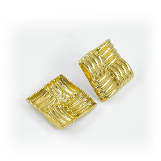 Geometric square studs