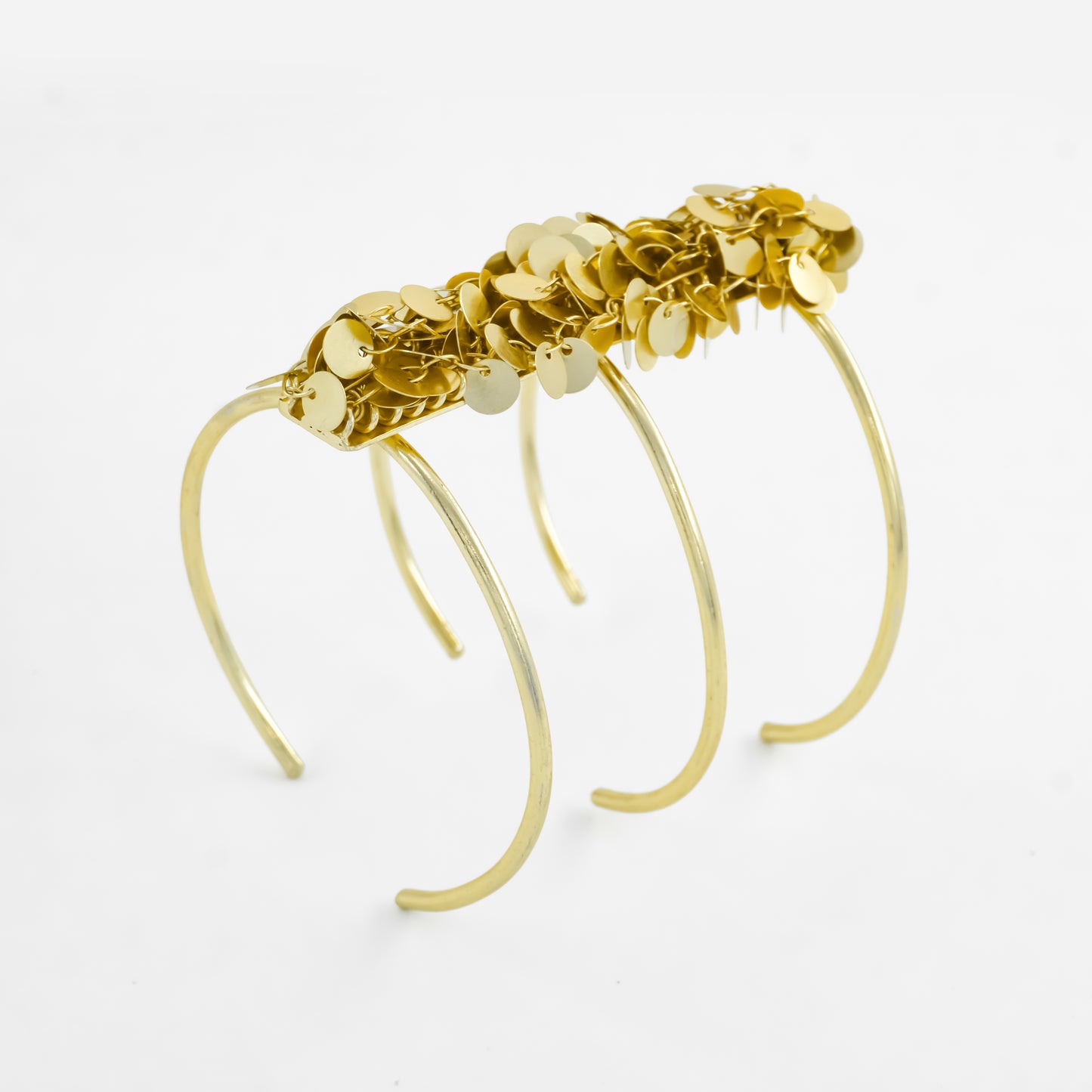 Golden Bloom Brass Cuff