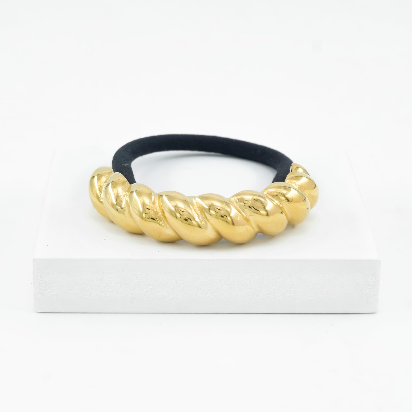 Golden spiral hair-tie