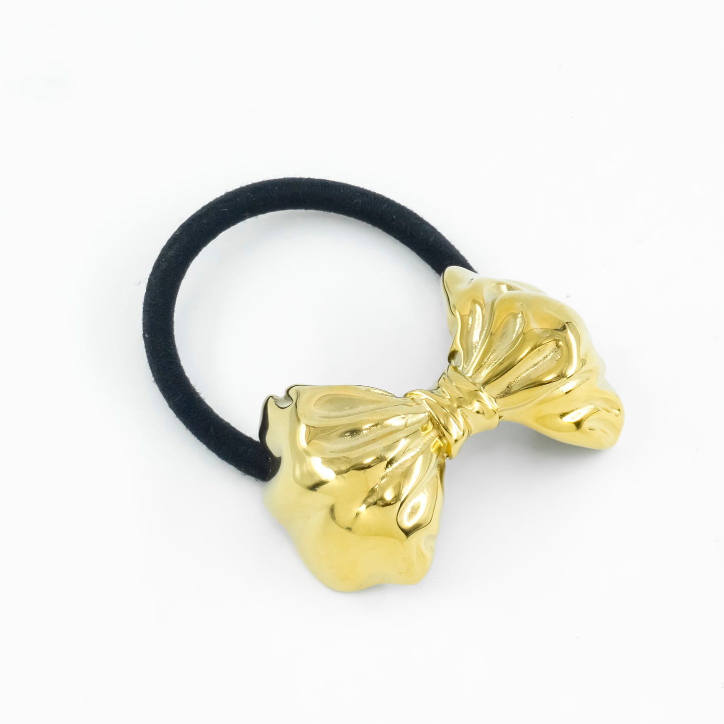Golden bow hair-tie
