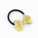 Golden bow hair-tie