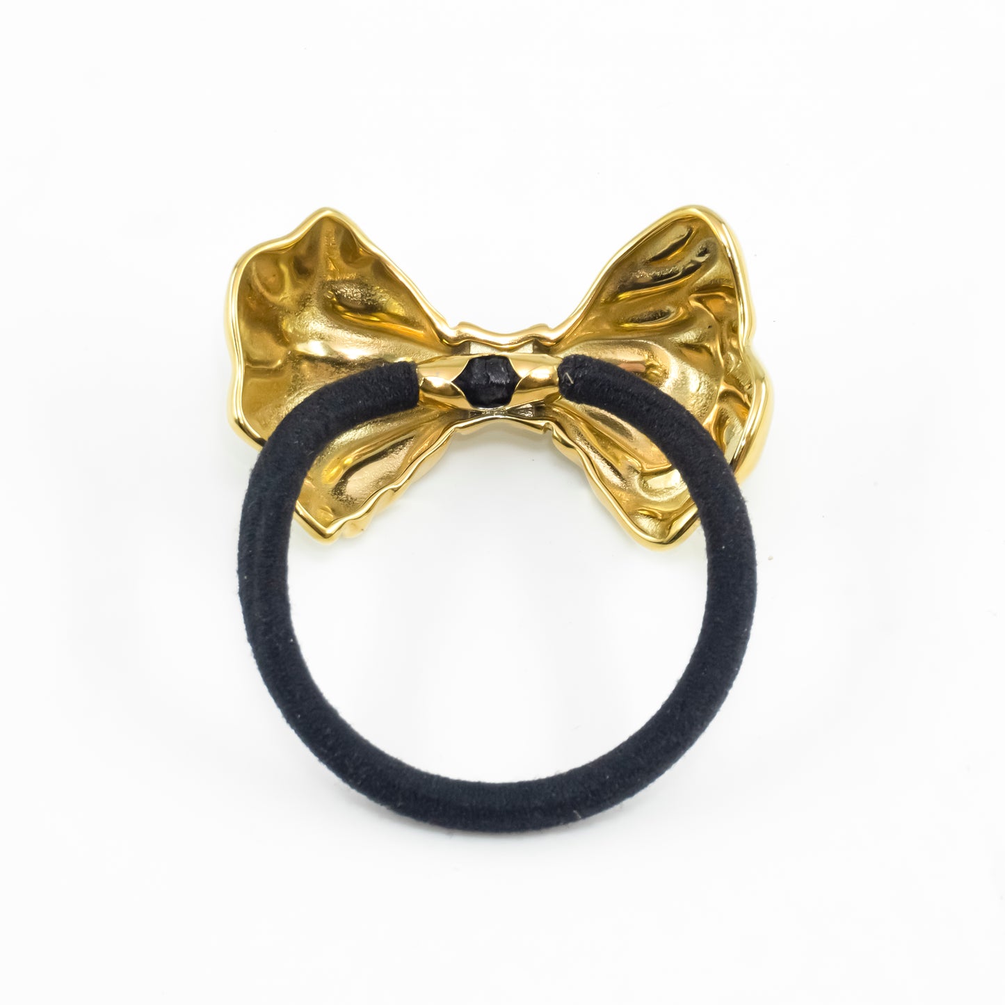 Golden bow hair-tie