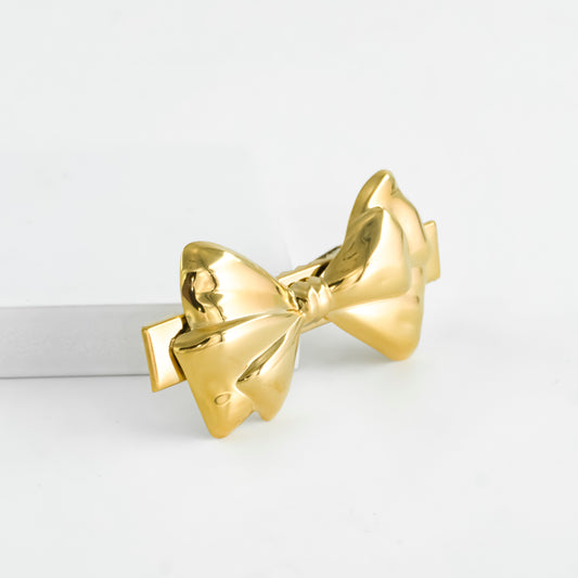 Golden bow hair clip