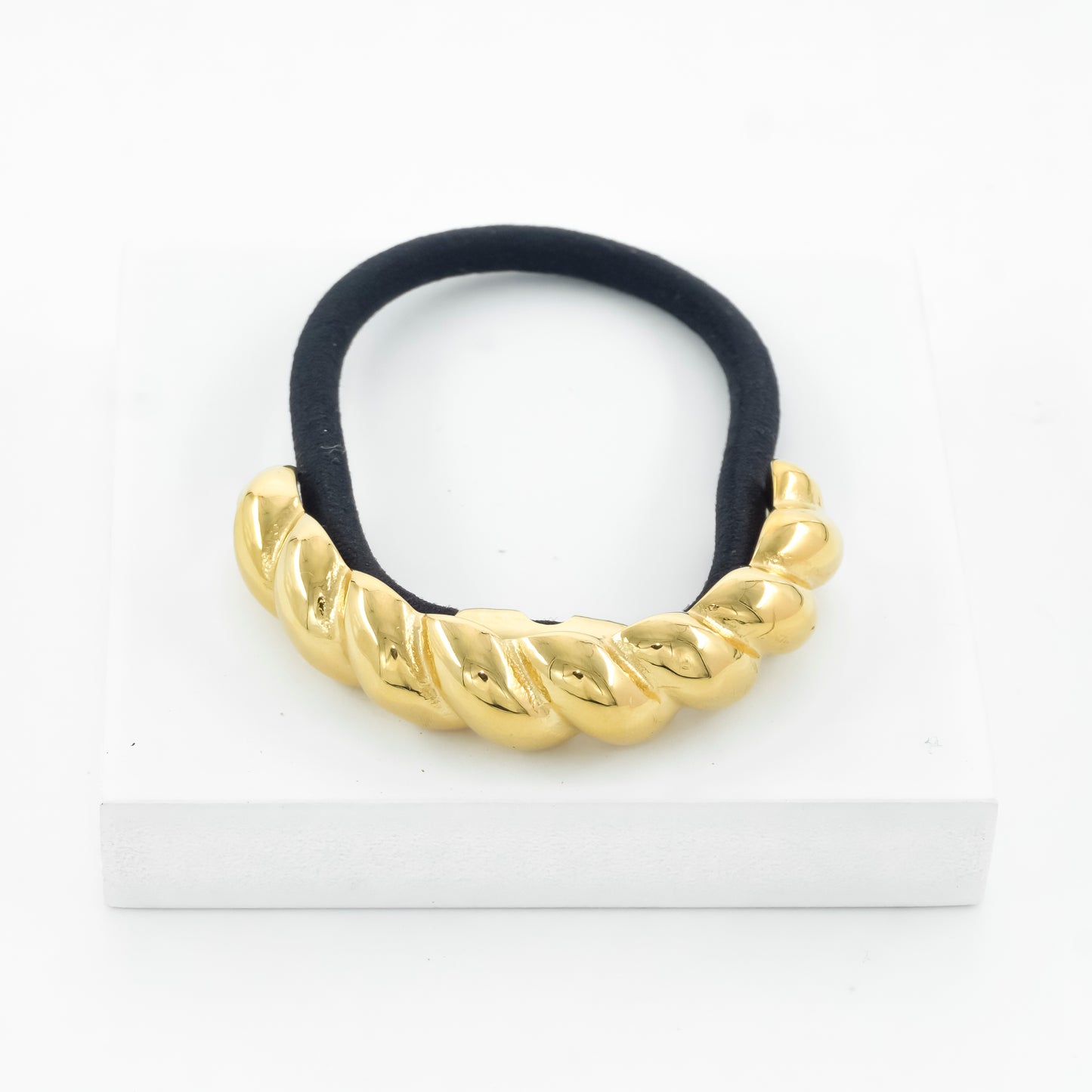 Golden spiral hair-tie