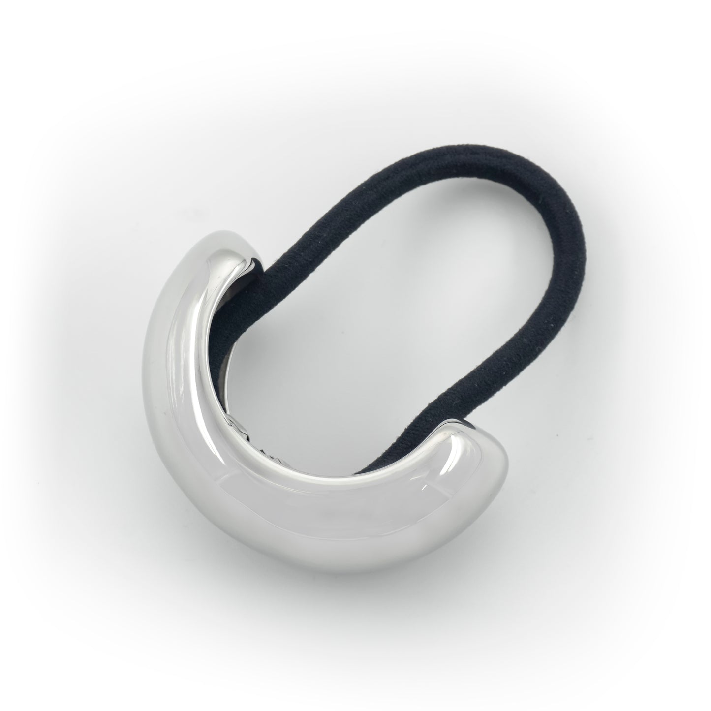 Silver arc hair-tie
