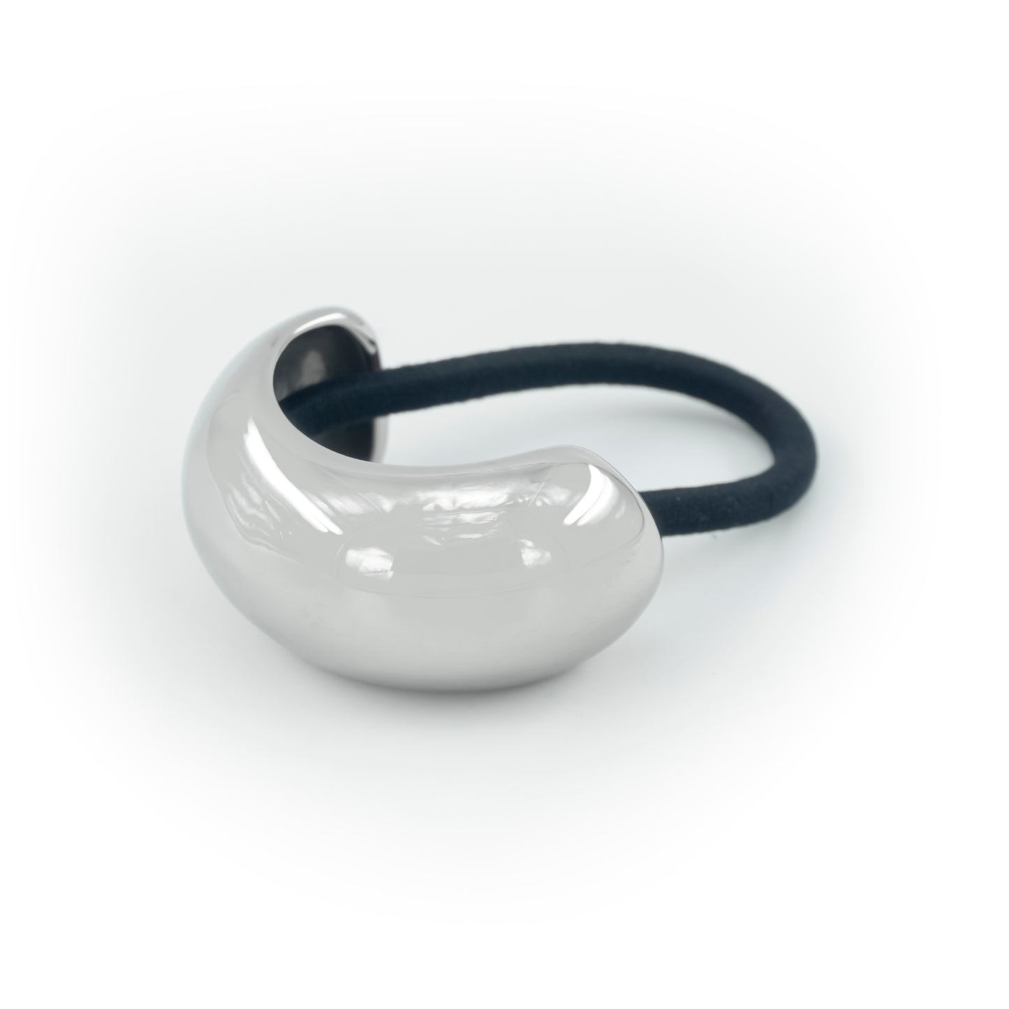 Silver arc hair-tie