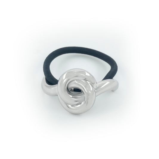 Rose knot hair-tie