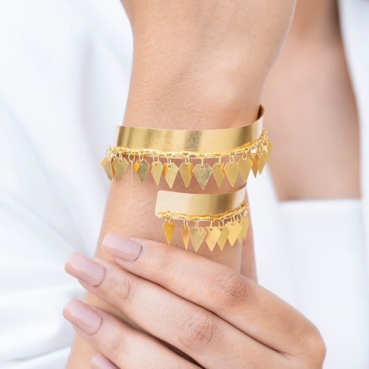 Fierce Fringe Brass Cuff