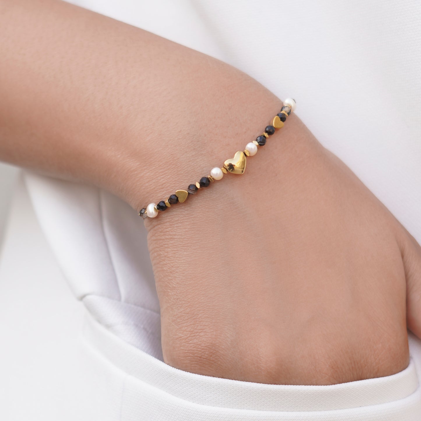 Black Bead Bliss Bracelet