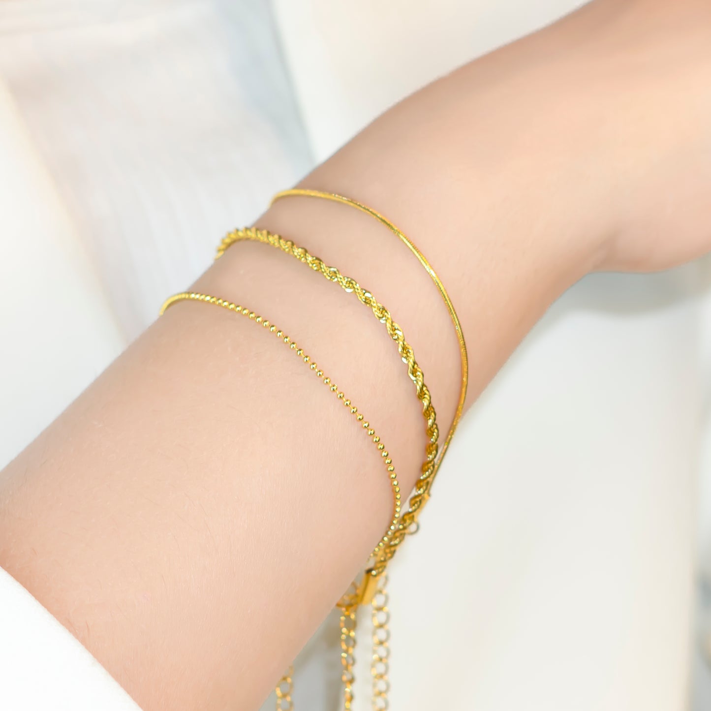 Gold Plated Trinity Chain Bracelet