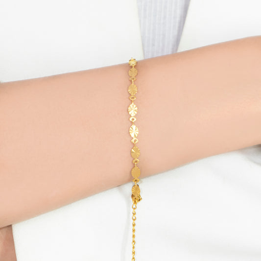 Gold Plated Solar Sunburst Bracelet