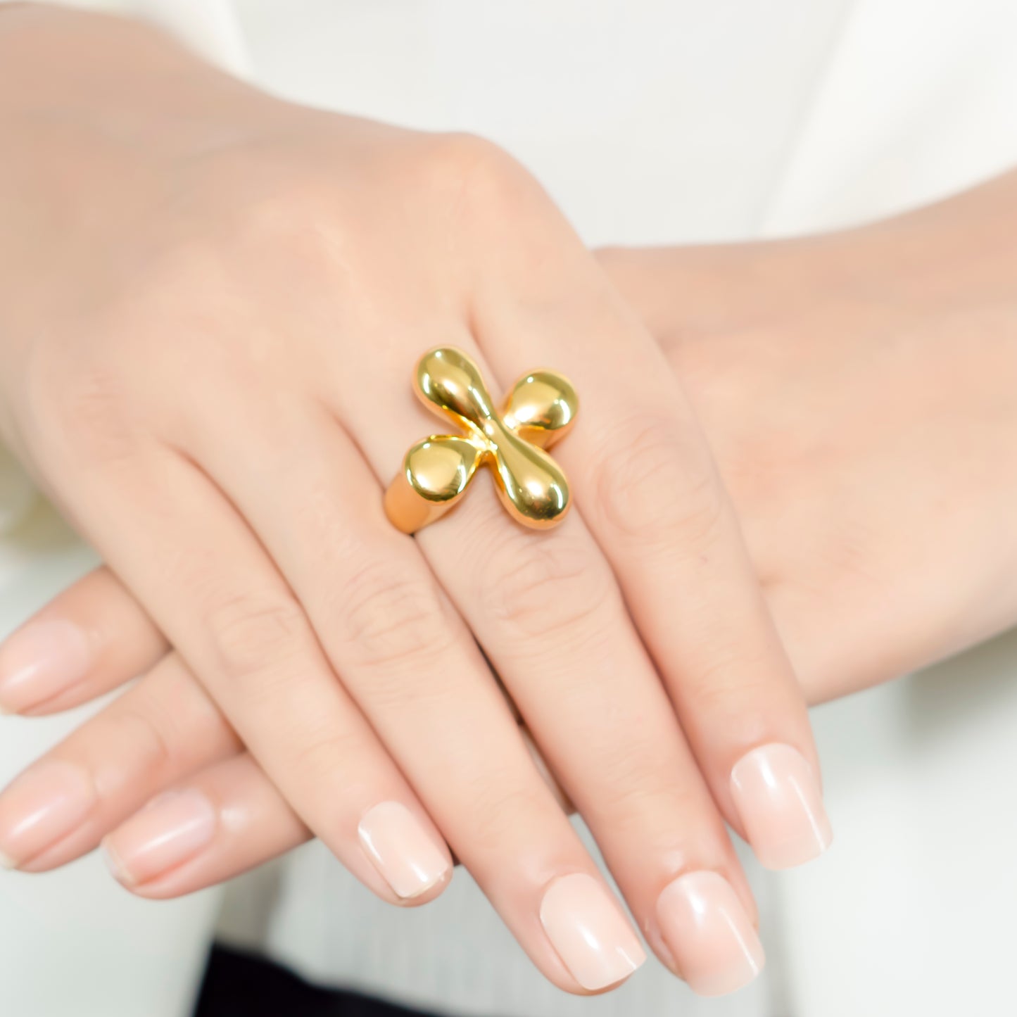 Gold Plated Flower Ring