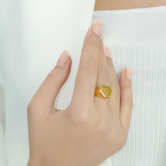 Gold Plated Heart Ring