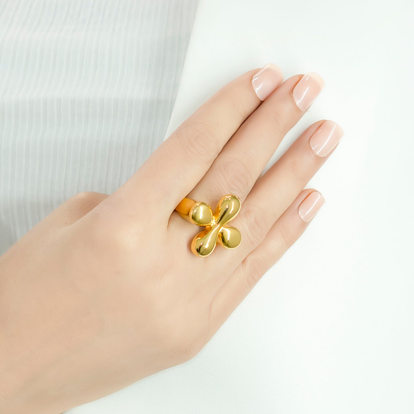 Gold Plated Flower Ring