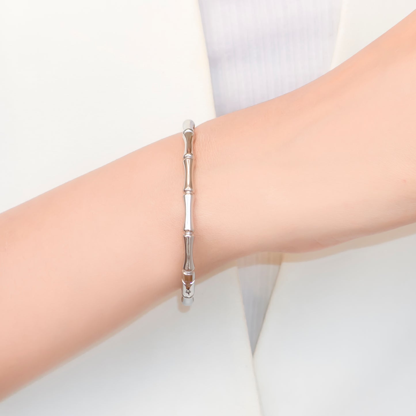 Silver Bamboo Bliss Bracelet