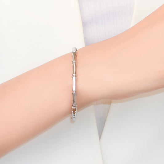 Silver Bamboo Bliss Bracelet