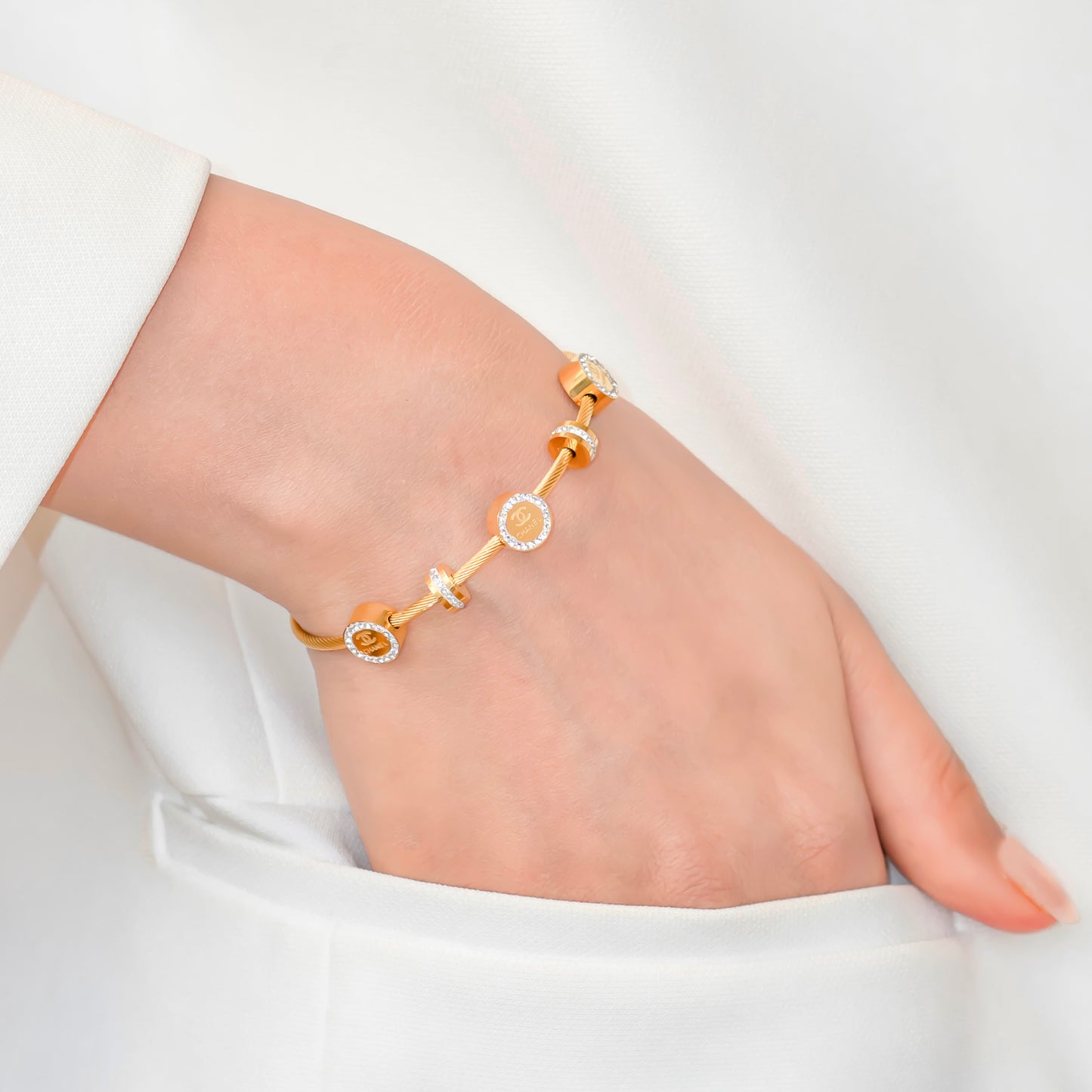 Chanel Cable Charm Bracelet_Bracelet