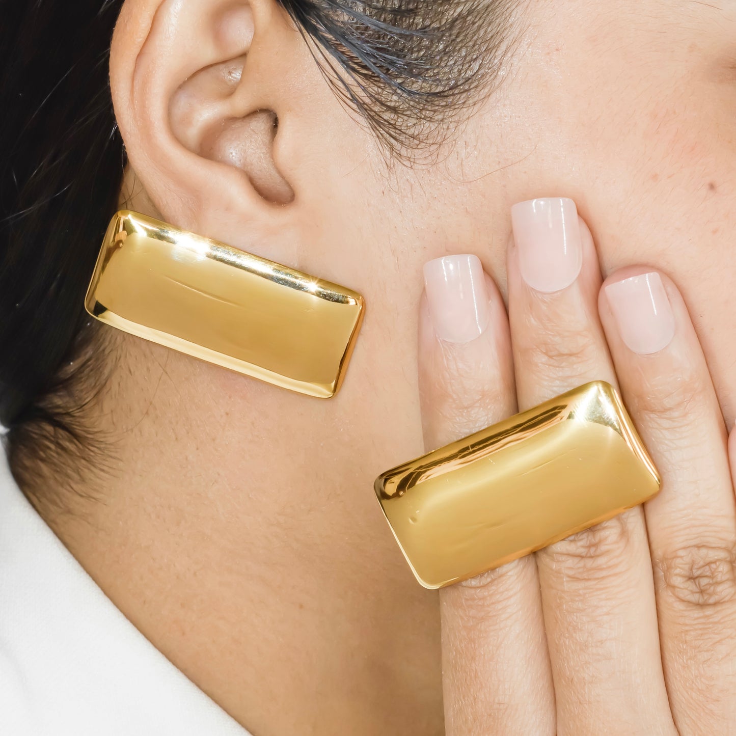 Rectangle Chunky Earrings