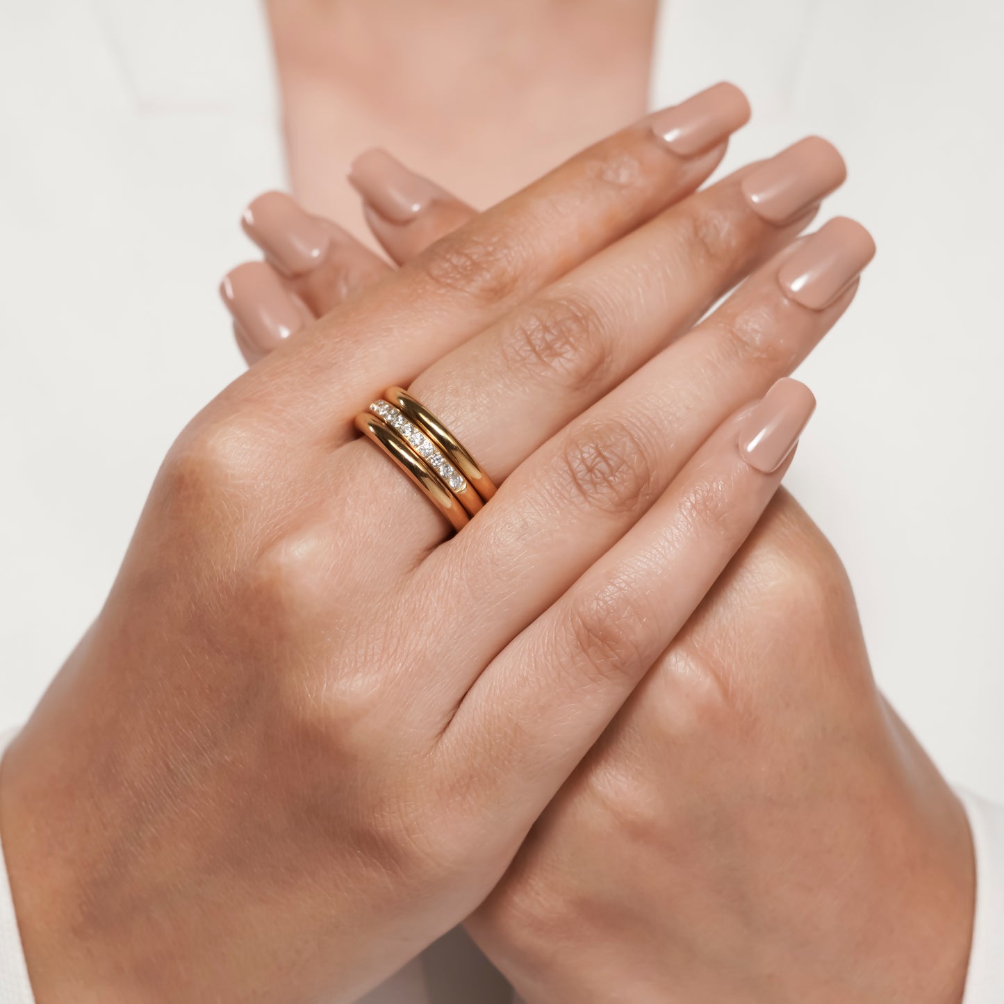 Gold Plated Triple Tier Ring