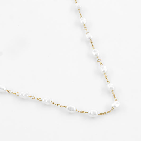 Mini Beaded Pearl Necklace