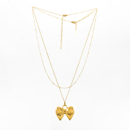 Double Layered Bow NeckChain