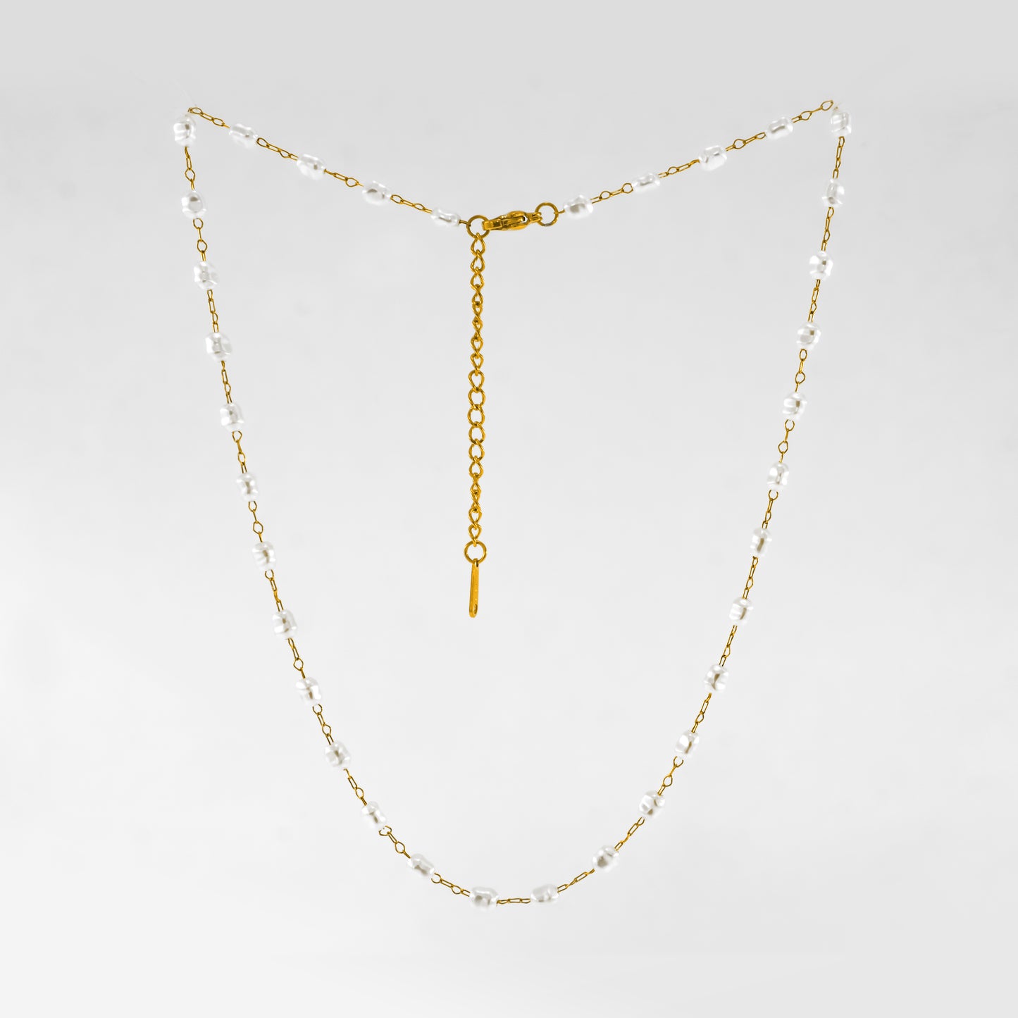 Mini Beaded Pearl Necklace