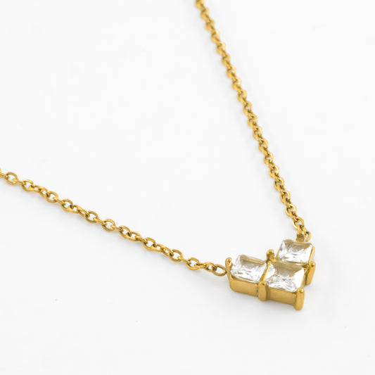 Gold Plated Cubic Heart Neckchain