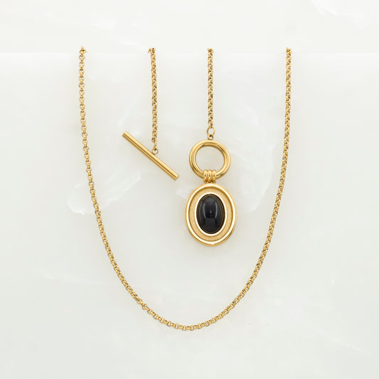 Black Natural OT buckle NeckChain
