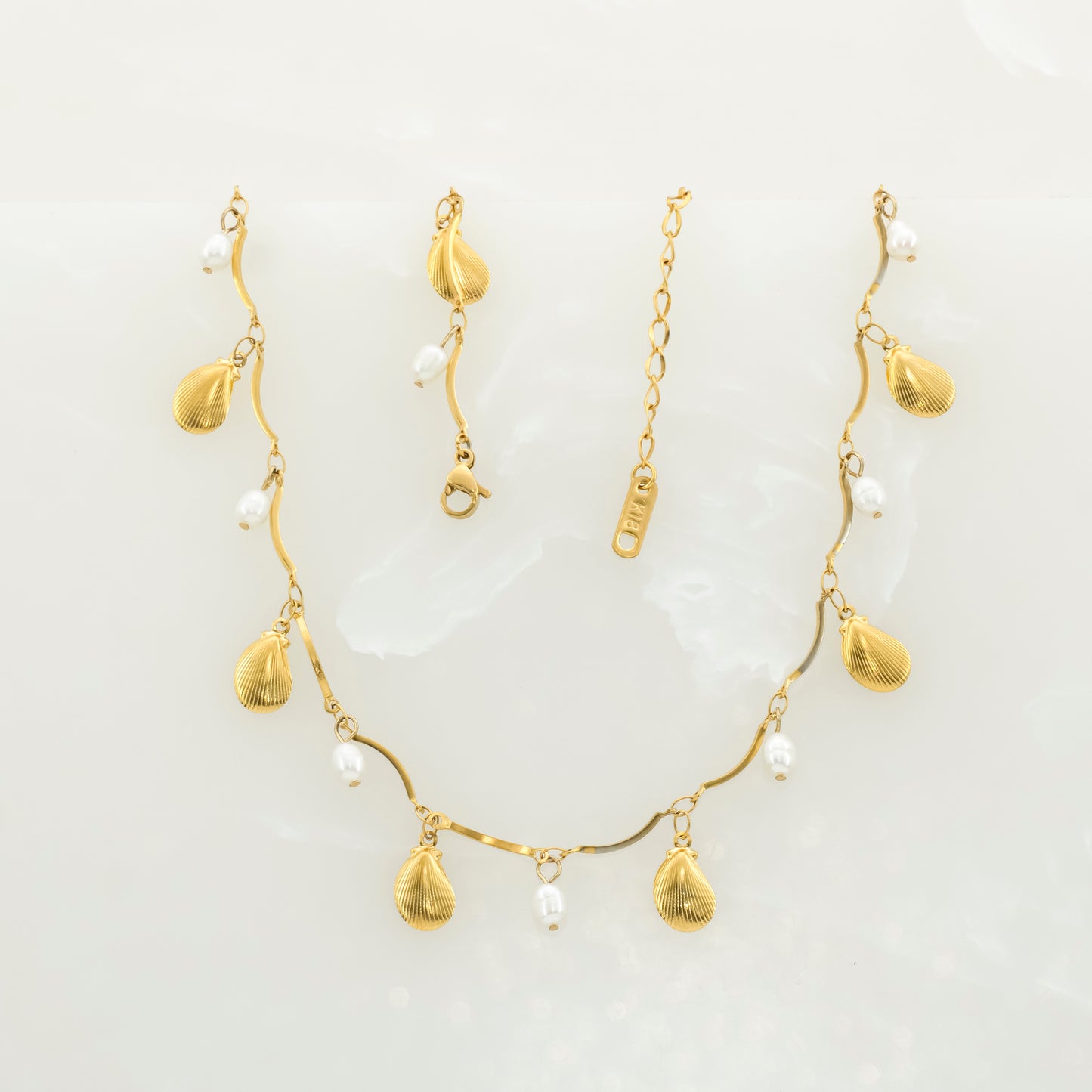Gold Plated Petal Necklace