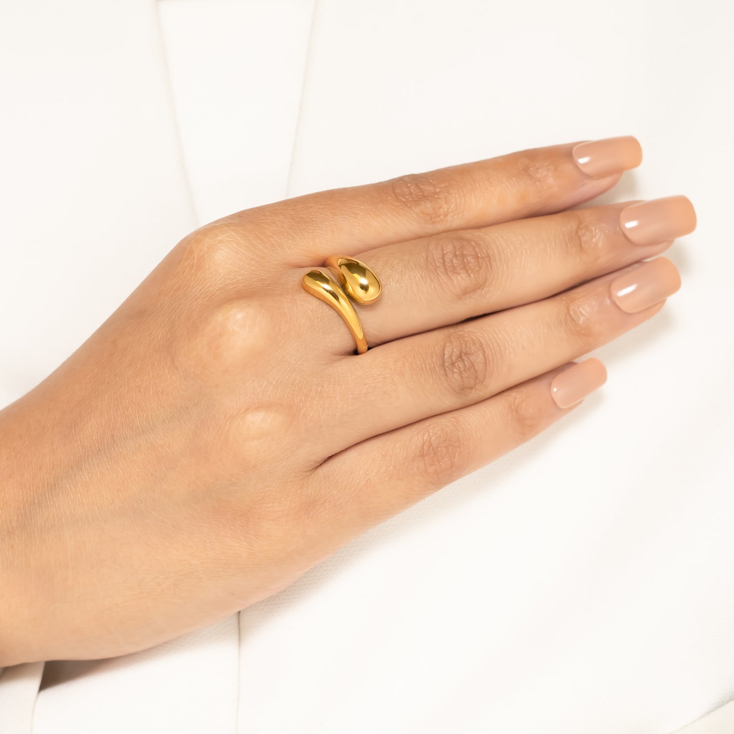 Gold Plated Liquid Gold Ring