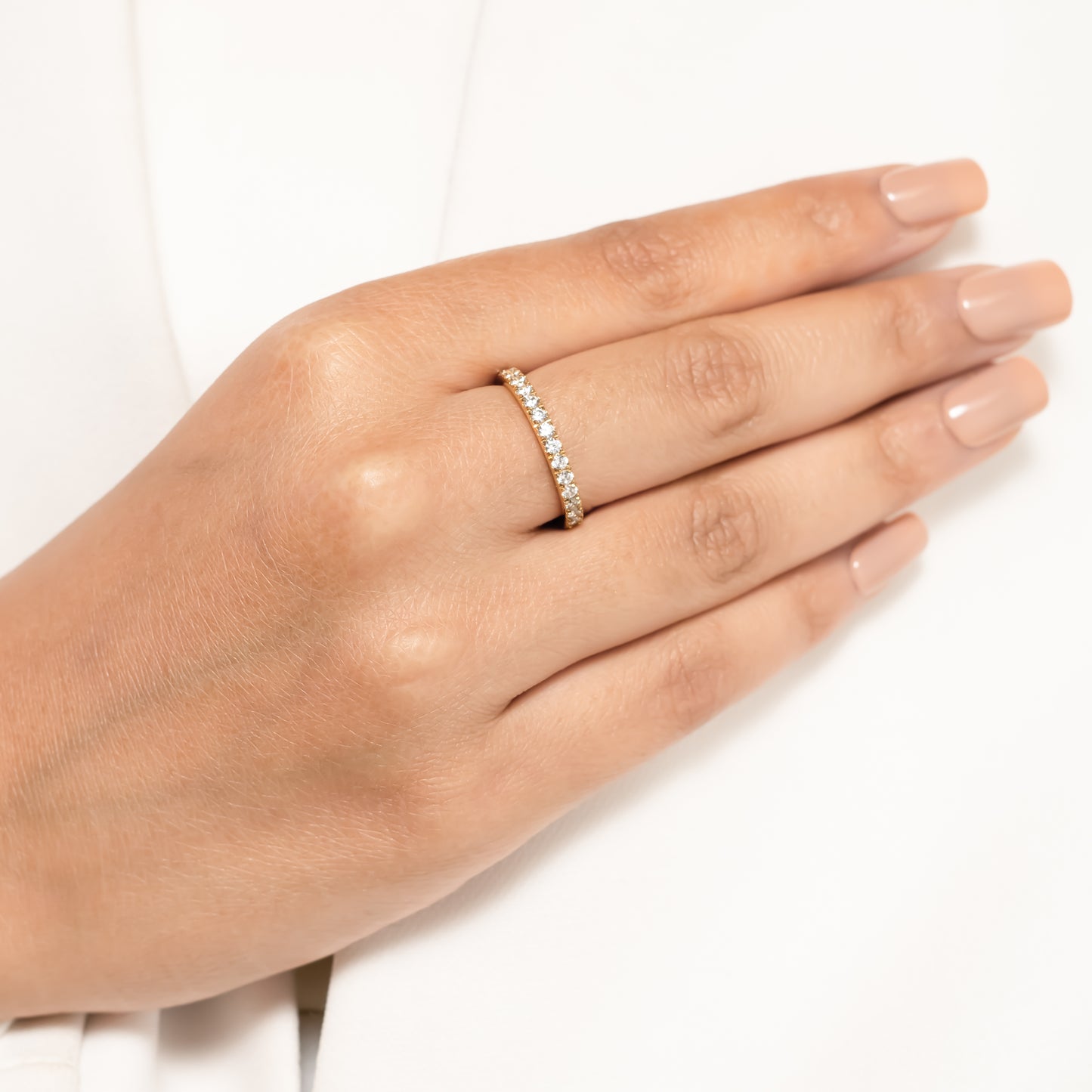 Gold Plated Single Studded Ring