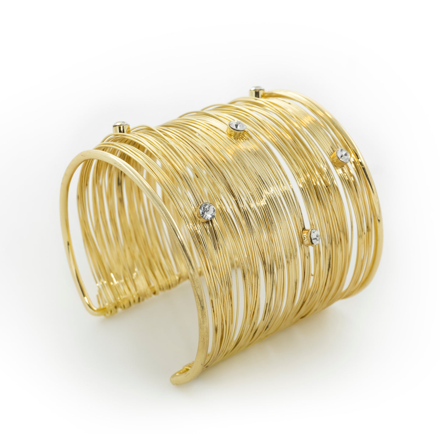 Chunky Gold Wire Studded