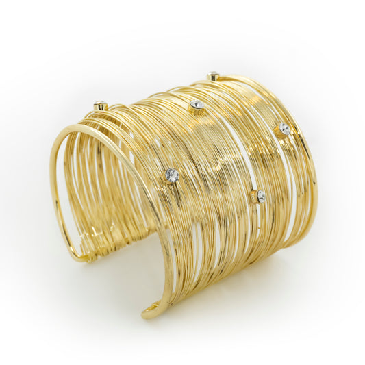 Chunky Gold Wire Studded