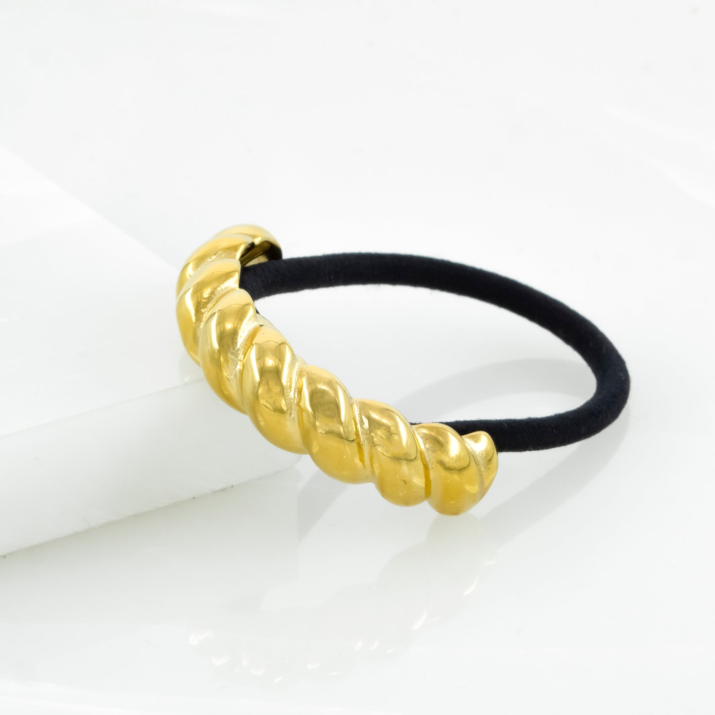 Golden spiral hair-tie