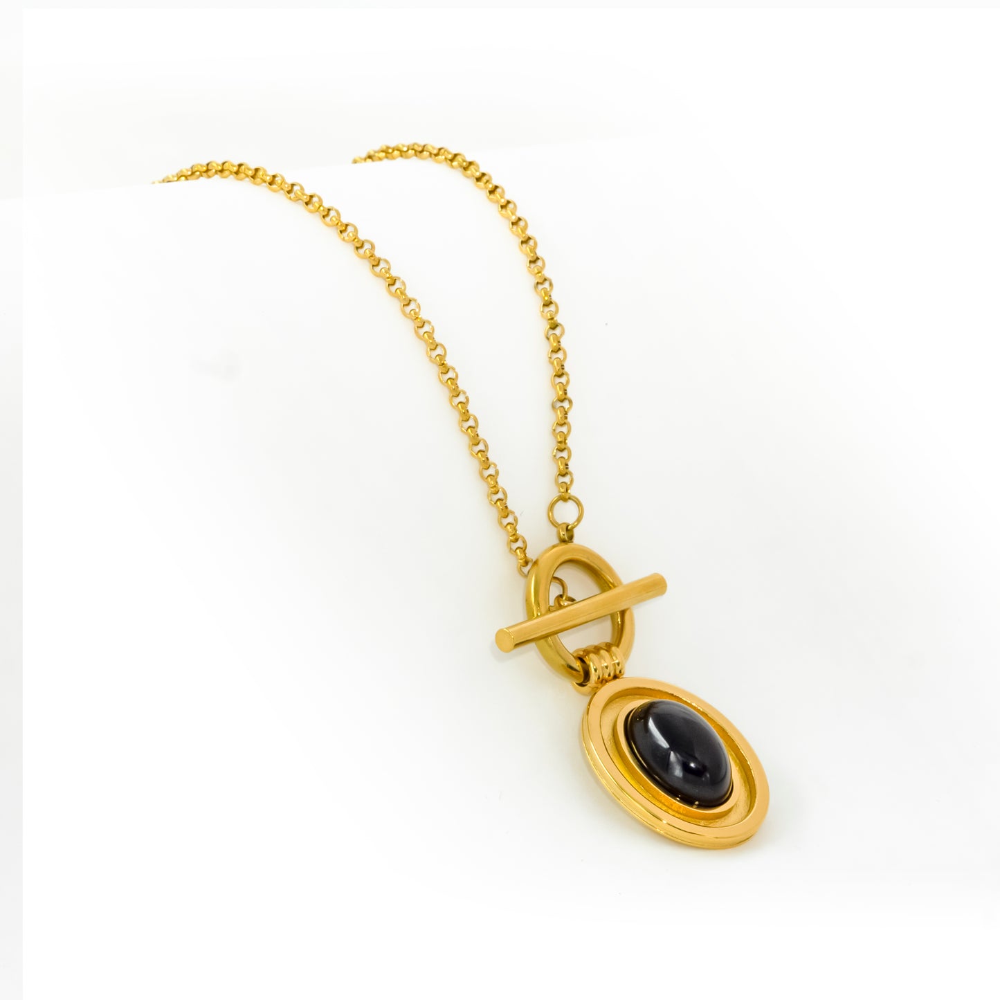 Black Natural OT buckle NeckChain