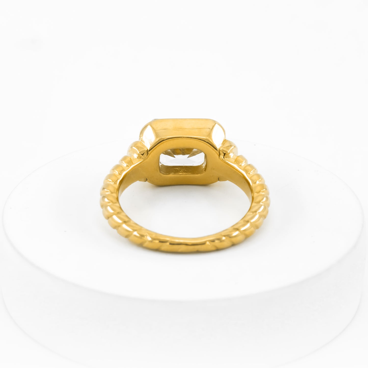 Gold Plated Ice Cube Ring