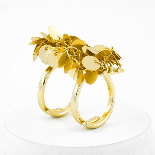 Golden Bloom Brass Ring