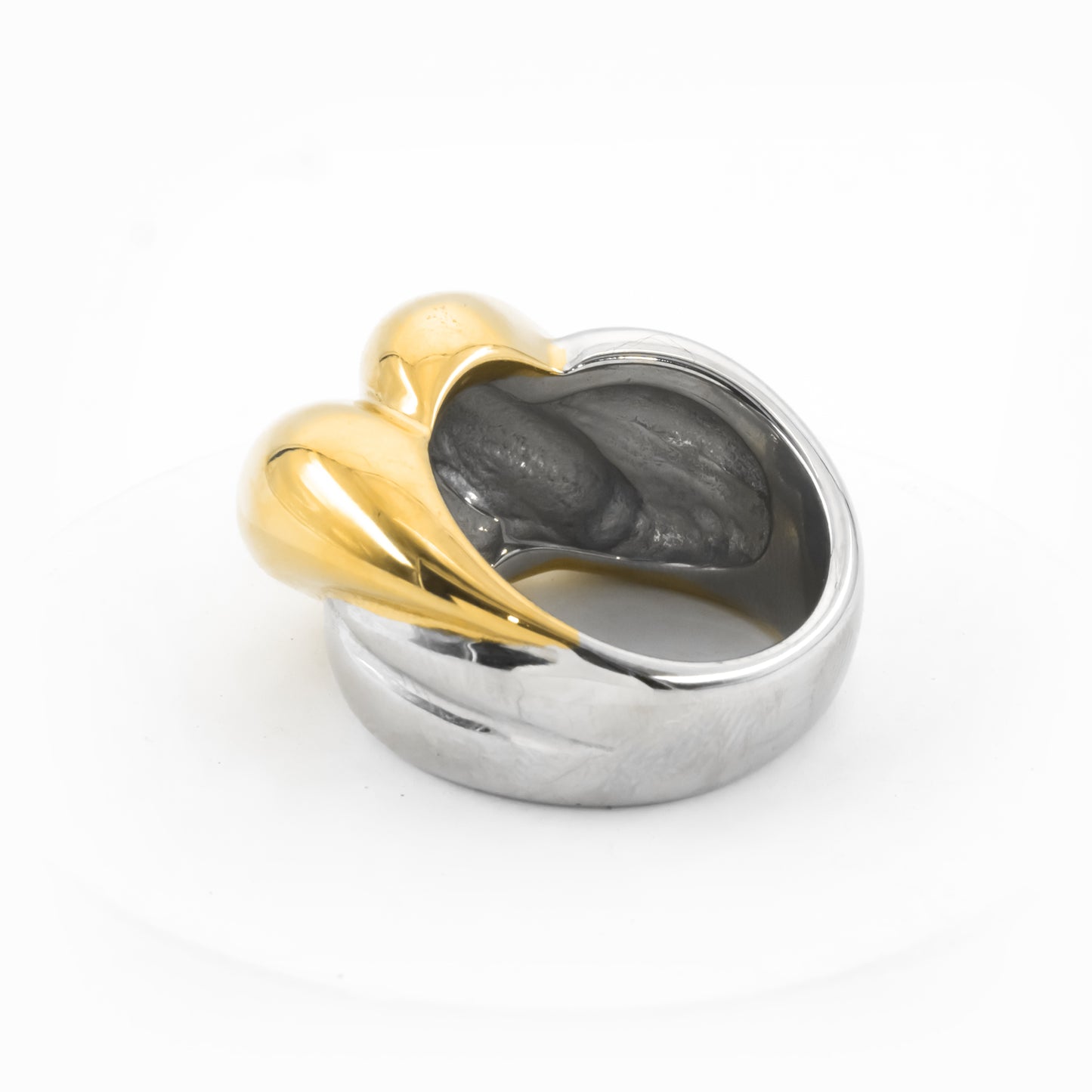 Gold Plated Croissant Mix Ring
