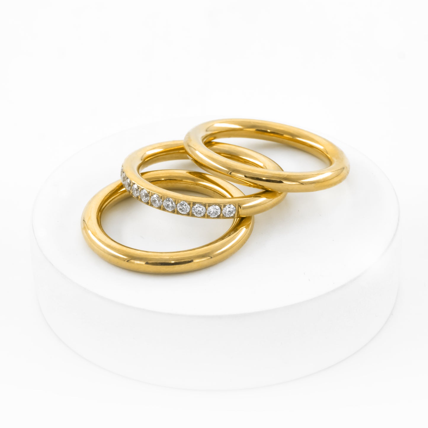 Gold Plated Triple Tier Ring