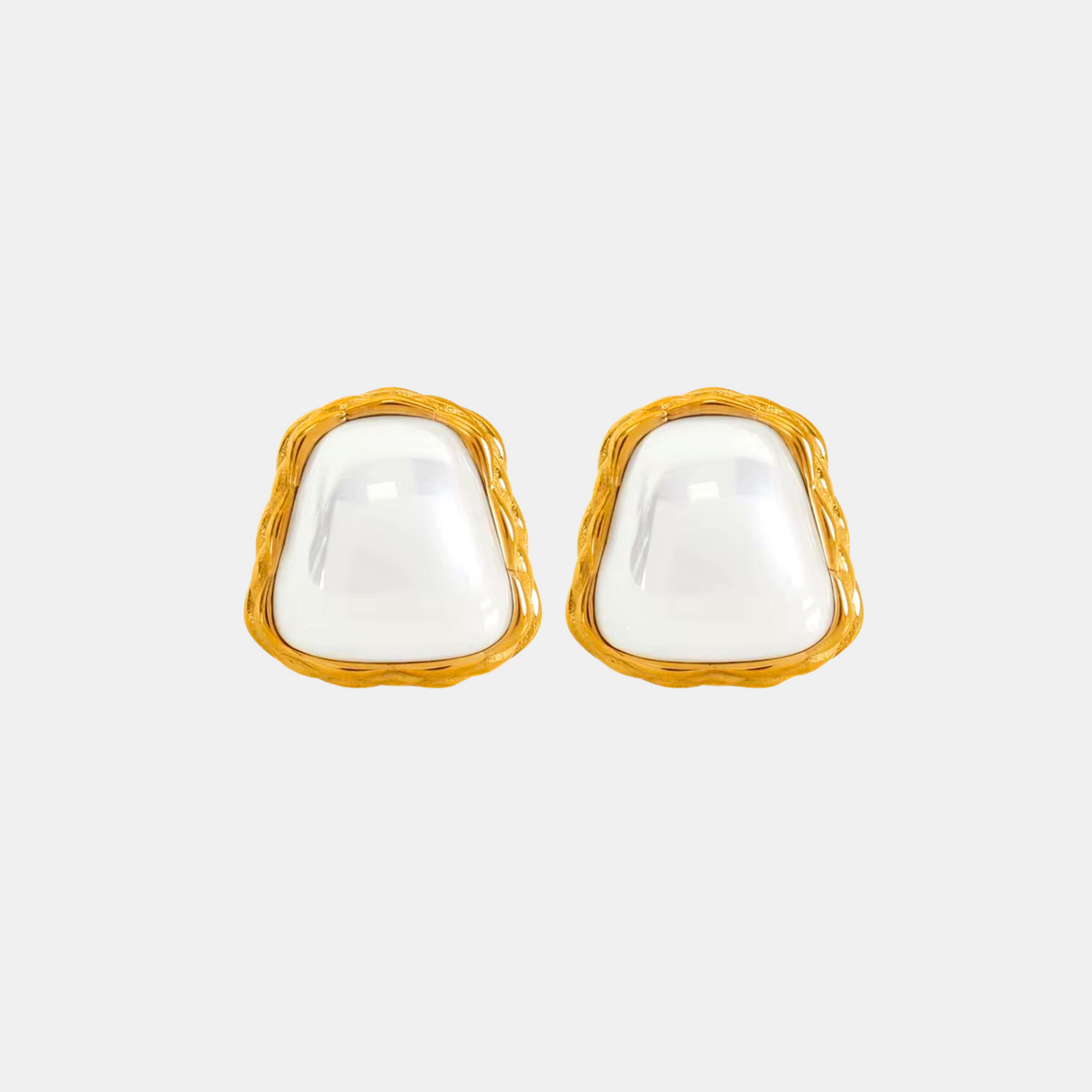 Pearl Polki Studs