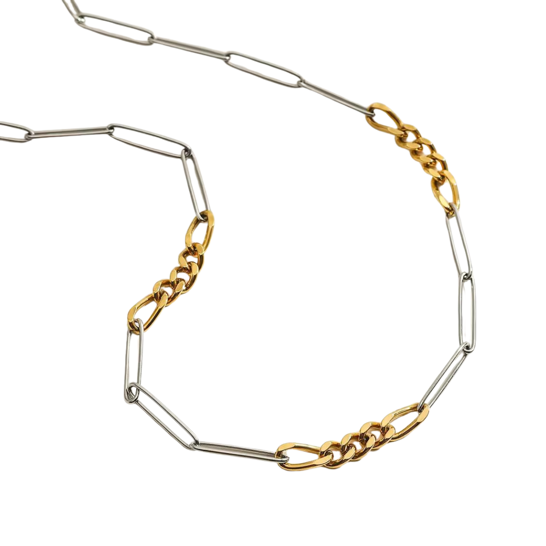 Two-Tone Chain Link Necklace