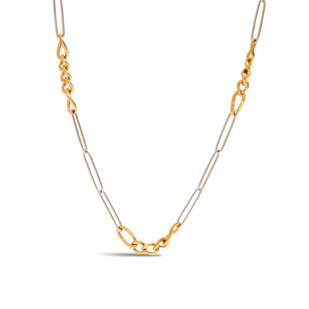Two-Tone Chain Link Necklace