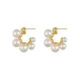 Gold Plated Small Pearl Earrings