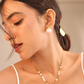 Gold Plated Modern Baroque Pearl Earrings