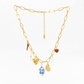 Gold Plated Chunky Charmed Necklace