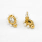 Gold Plated Vintage Halo Studs